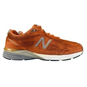 New Balance 990v4 Orange Suede Running Sneakers Y2k Throwback Old School Men 12
